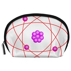 Atom Physical Chemistry Line Red Purple Space Accessory Pouches (large)  by Alisyart