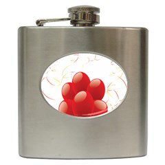 Balloon Partty Red Hip Flask (6 Oz)