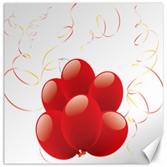 Balloon Partty Red Canvas 20  X 20  