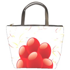 Balloon Partty Red Bucket Bags by Alisyart