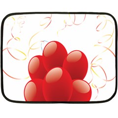 Balloon Partty Red Double Sided Fleece Blanket (mini) 