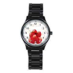 Balloon Partty Red Stainless Steel Round Watch by Alisyart