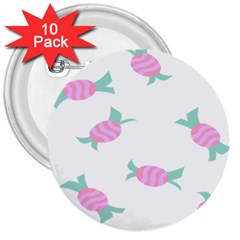 Candy Pink Blue Sweet 3  Buttons (10 Pack) 
