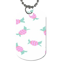 Candy Pink Blue Sweet Dog Tag (one Side)