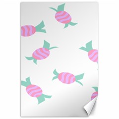 Candy Pink Blue Sweet Canvas 24  X 36 