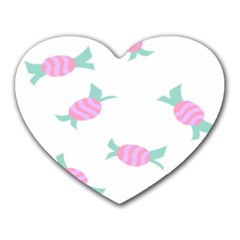 Candy Pink Blue Sweet Heart Mousepads by Alisyart