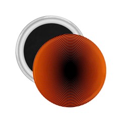 Abstract Circle Hole Black Orange Line 2 25  Magnets