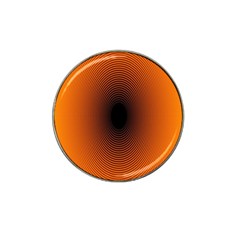 Abstract Circle Hole Black Orange Line Hat Clip Ball Marker (10 Pack) by Alisyart