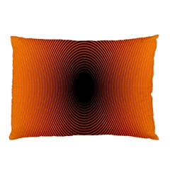 Abstract Circle Hole Black Orange Line Pillow Case