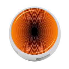 Abstract Circle Hole Black Orange Line 4-port Usb Hub (two Sides) 