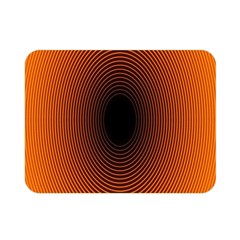 Abstract Circle Hole Black Orange Line Double Sided Flano Blanket (mini)  by Alisyart
