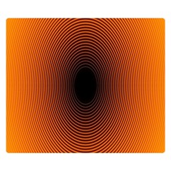 Abstract Circle Hole Black Orange Line Double Sided Flano Blanket (small)  by Alisyart