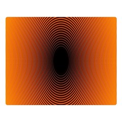 Abstract Circle Hole Black Orange Line Double Sided Flano Blanket (large)  by Alisyart