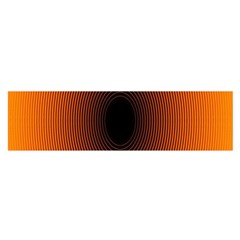 Abstract Circle Hole Black Orange Line Satin Scarf (oblong)