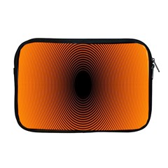 Abstract Circle Hole Black Orange Line Apple Macbook Pro 17  Zipper Case