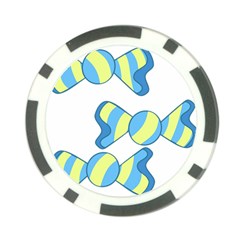 Candy Yellow Blue Poker Chip Card Guard (10 Pack) by Alisyart