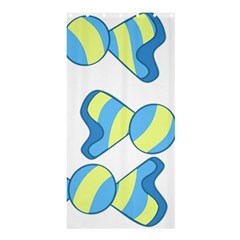 Candy Yellow Blue Shower Curtain 36  x 72  (Stall) 