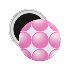 Circle Pink 2 25  Magnets