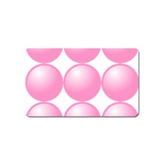 Circle Pink Magnet (name Card) by Alisyart