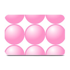 Circle Pink Plate Mats by Alisyart