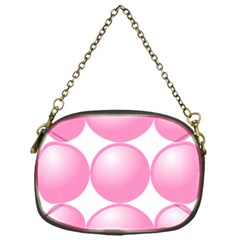 Circle Pink Chain Purses (one Side) 
