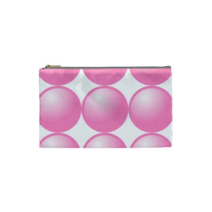 Circle Pink Cosmetic Bag (Small) 