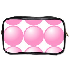 Circle Pink Toiletries Bags 2-side by Alisyart