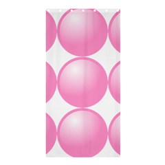 Circle Pink Shower Curtain 36  X 72  (stall)  by Alisyart