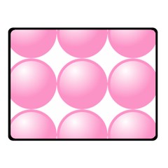 Circle Pink Double Sided Fleece Blanket (small)  by Alisyart