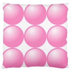 Circle Pink Standard Flano Cushion Case (one Side)