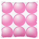 Circle Pink Standard Flano Cushion Case (One Side) Front