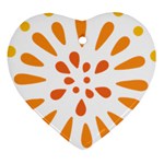 Circle Orange Heart Ornament (Two Sides) Back