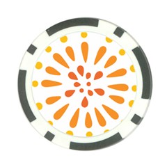 Circle Orange Poker Chip Card Guard