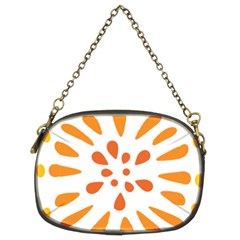 Circle Orange Chain Purses (two Sides) 