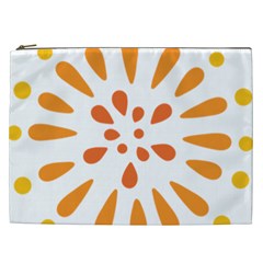 Circle Orange Cosmetic Bag (xxl)  by Alisyart