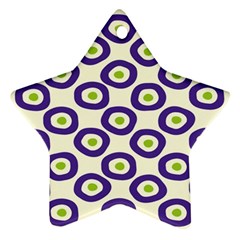 Circle Purple Green White Ornament (star)