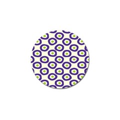 Circle Purple Green White Golf Ball Marker (10 Pack)