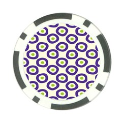 Circle Purple Green White Poker Chip Card Guard