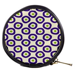 Circle Purple Green White Mini Makeup Bags