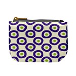 Circle Purple Green White Mini Coin Purses Front