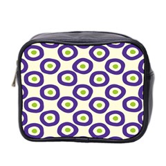 Circle Purple Green White Mini Toiletries Bag 2-side by Alisyart