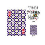 Circle Purple Green White Playing Cards 54 (Mini)  Front - Heart10