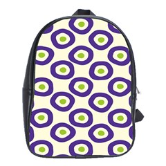 Circle Purple Green White School Bags (xl)  by Alisyart