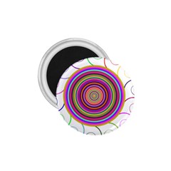 Abstract Spiral Circle Rainbow Color 1.75  Magnets