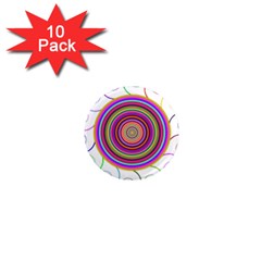 Abstract Spiral Circle Rainbow Color 1  Mini Magnet (10 Pack)  by Alisyart