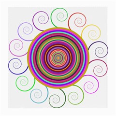 Abstract Spiral Circle Rainbow Color Medium Glasses Cloth