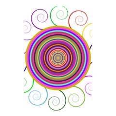 Abstract Spiral Circle Rainbow Color Shower Curtain 48  x 72  (Small) 