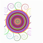 Abstract Spiral Circle Rainbow Color Small Garden Flag (Two Sides) Back