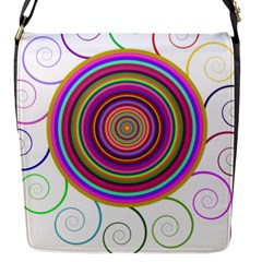 Abstract Spiral Circle Rainbow Color Flap Messenger Bag (s) by Alisyart