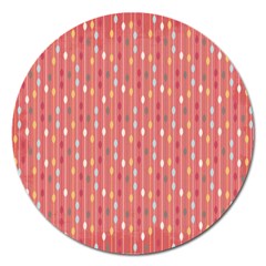 Circle Red Freepapers Paper Magnet 5  (round) by Alisyart